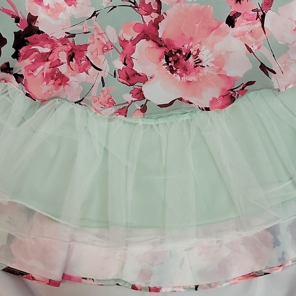 Jodi Kristopher 2 piece off the shoulder Floral Prom dress 15 - Picture 12 of 13